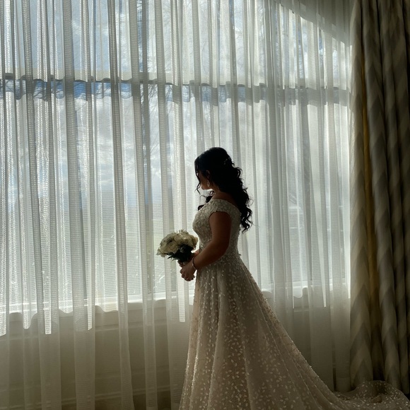 Wedding Gown by Designer Tony Ward.  Bought at Kleinfeld - Picture 6 of 9